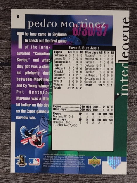 1998 Upper Deck #6 Pedro Martinez HIST