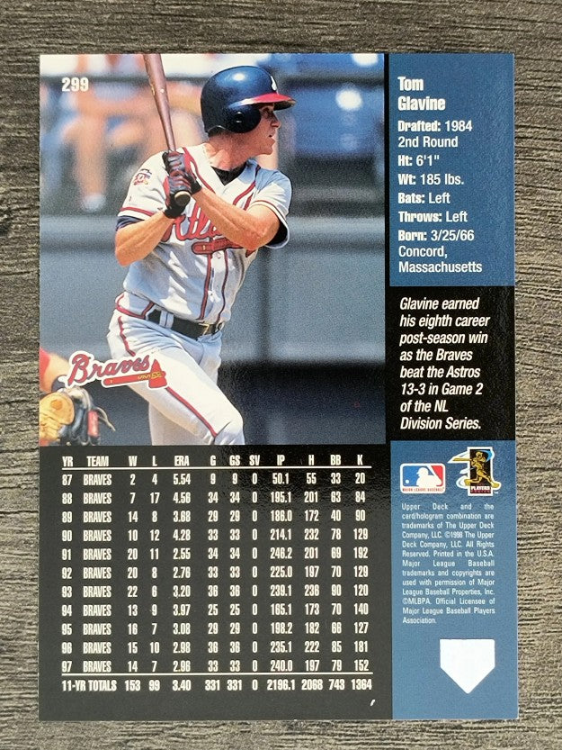 1998 Upper Deck #299 Tom Glavine