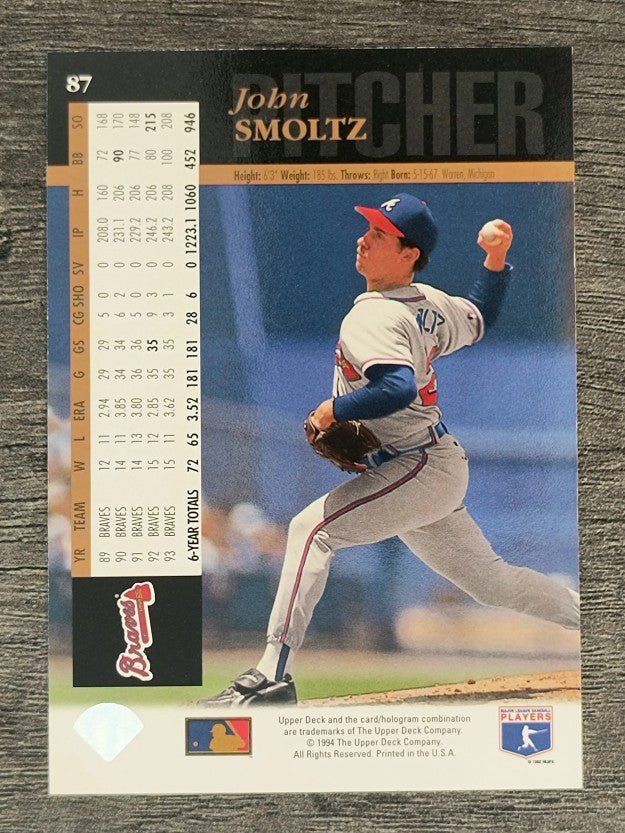 1994 Upper Deck #87 John Smoltz