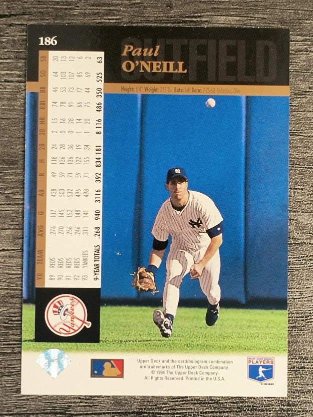 1994 Upper Deck #186 Paul O'Neill