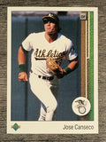 1989 Upper Deck #659A Jose Canseco AL MVP/Eagle logo in black