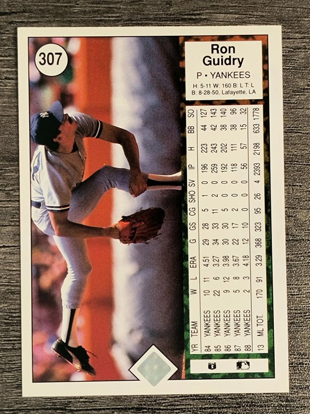1989 Upper Deck #307 Ron Guidry