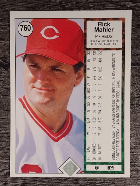 1989 Upper Deck #760 Rick Mahler