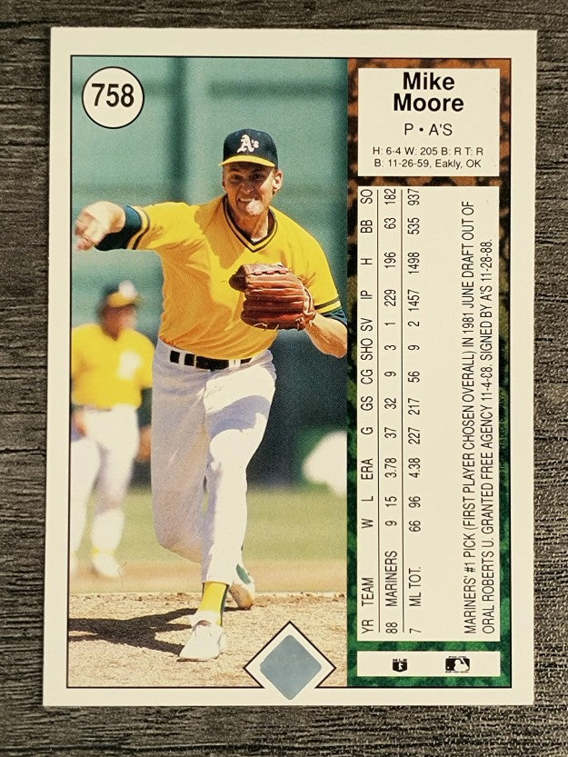 1989 Upper Deck #758 Mike Moore