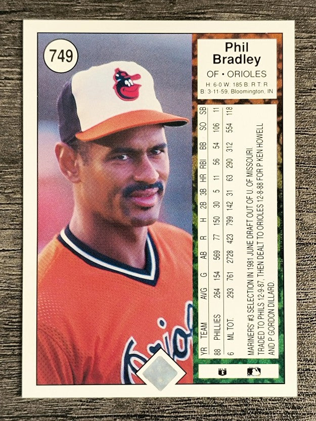1989 Upper Deck #749 Phil Bradley