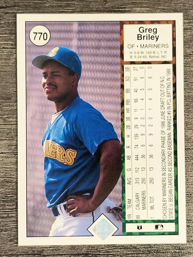 1989 Upper Deck #770 Greg Briley