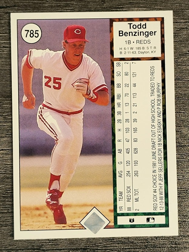 1989 Upper Deck #785 Todd Benzinger