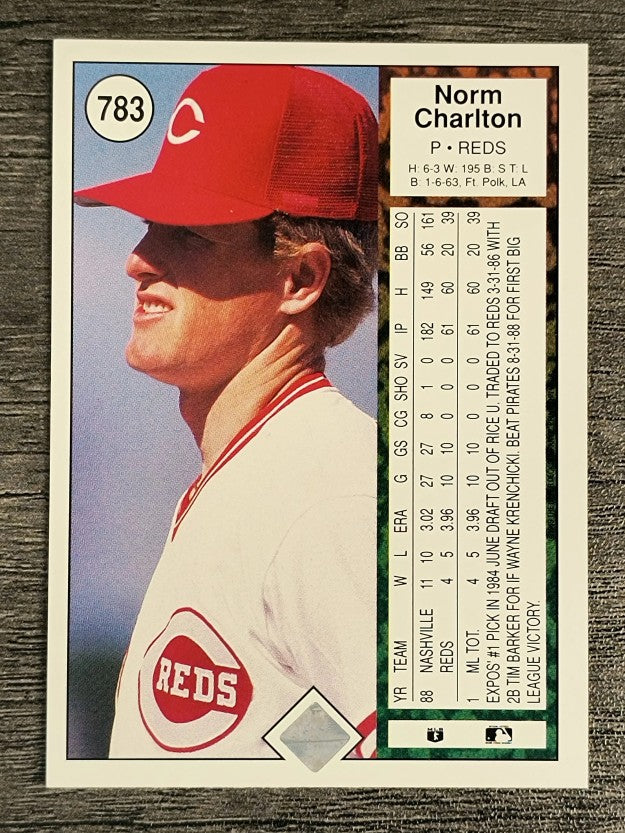 1989 Upper Deck #783 Norm Charlton RC