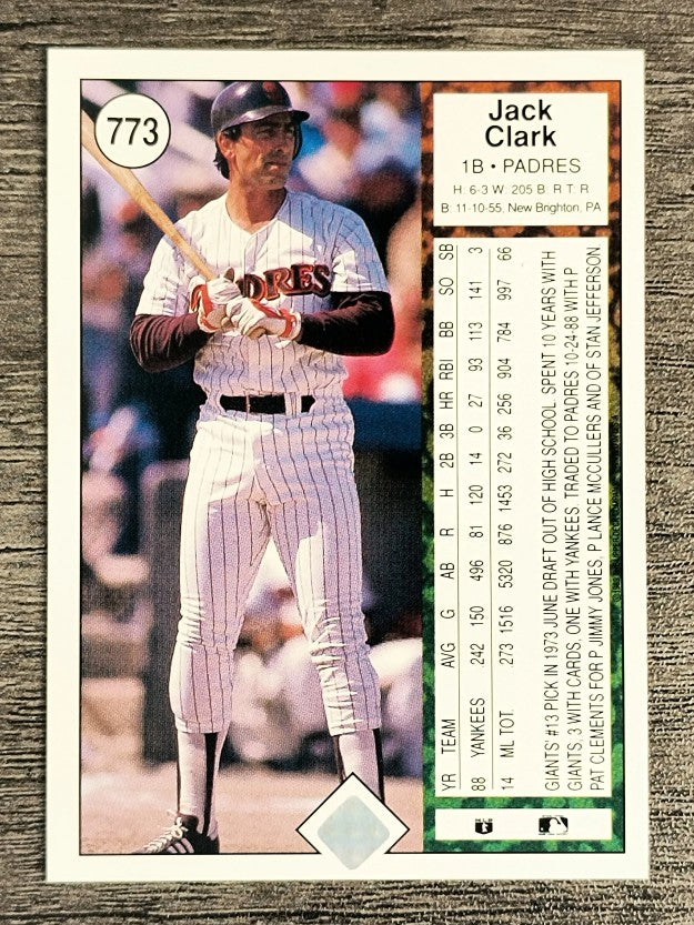 1989 Upper Deck #773 Jack Clark