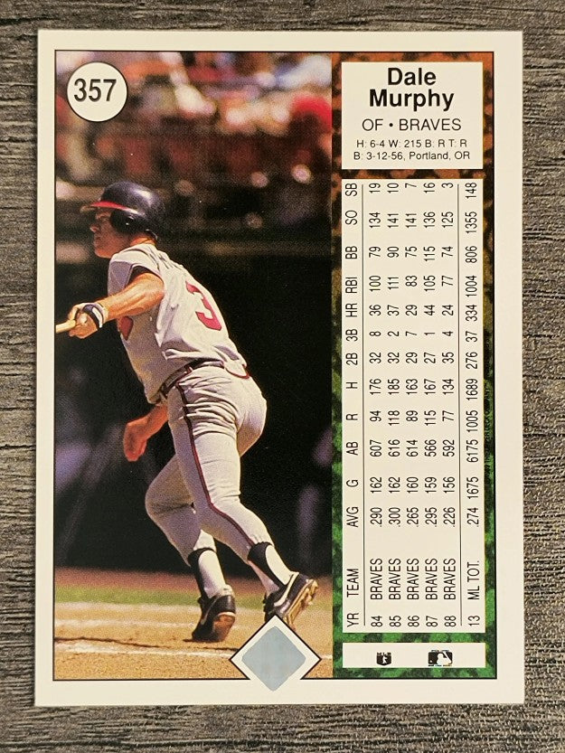 1989 Upper Deck #357B Dale Murphy COR