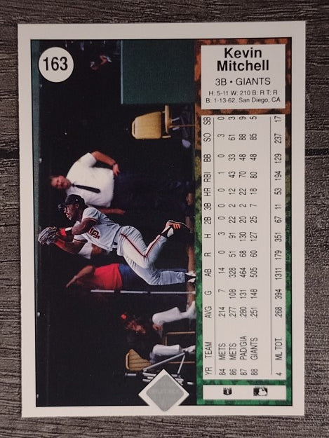 1989 Upper Deck #163 Kevin Mitchell