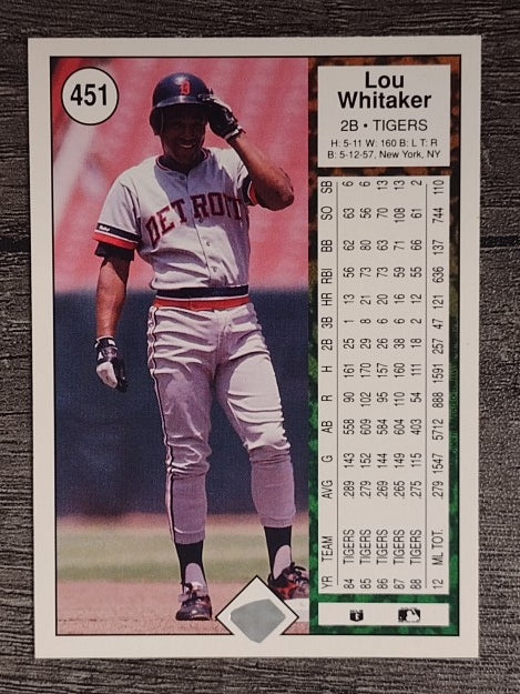 1989 Upper Deck #451 Lou Whitaker
