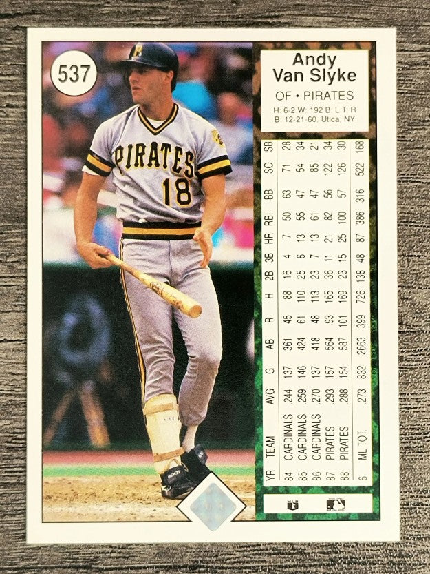 1989 Upper Deck #537 Andy Van Slyke