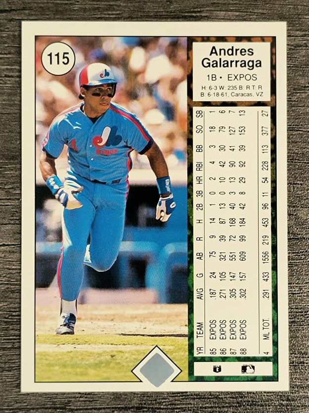 1989 Upper Deck #115 Andres Galarraga