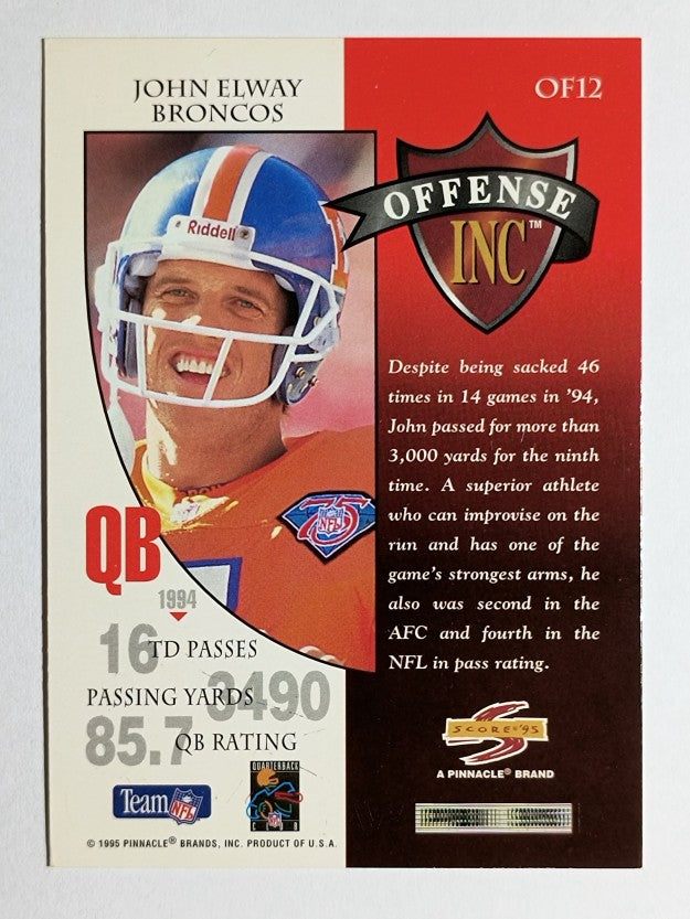 1995 Score Offense Inc. #OF12 John Elway