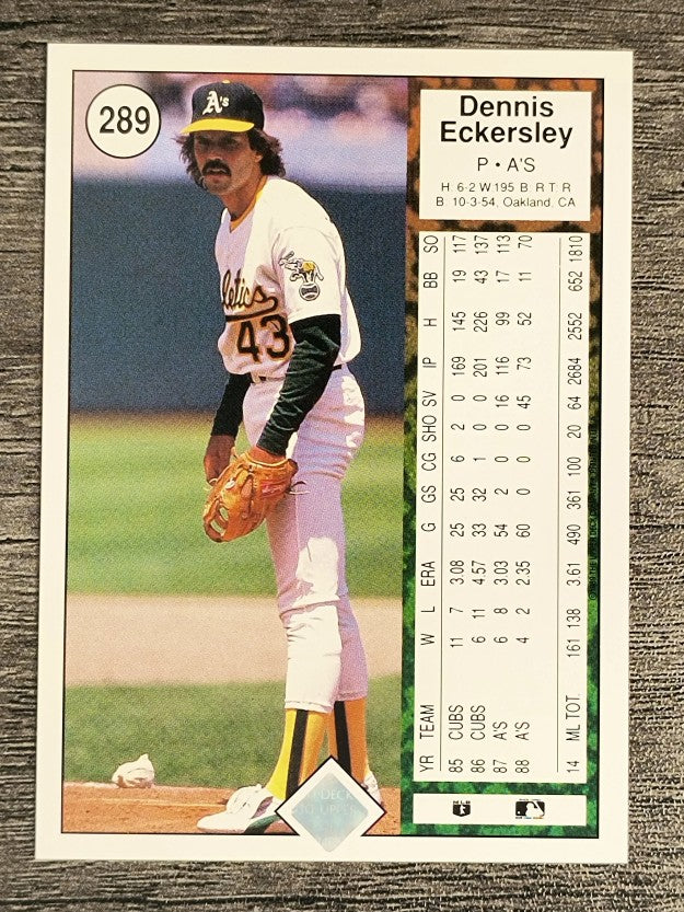 1989 Upper Deck #289 Dennis Eckersley