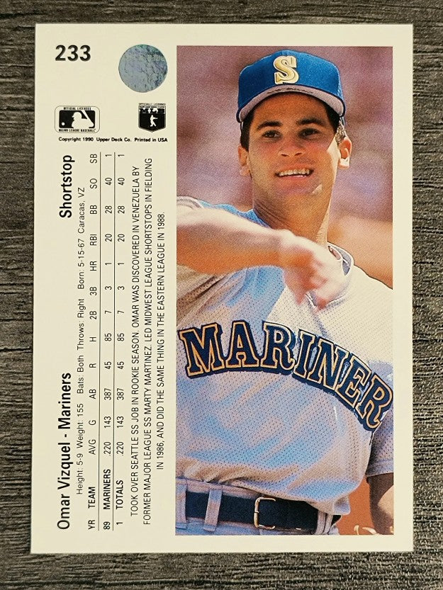 1990 Upper Deck #233 Omar Vizquel