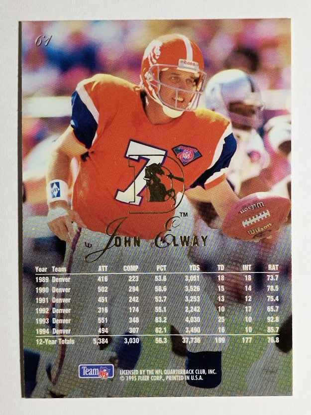 1995 Flair #61 John Elway