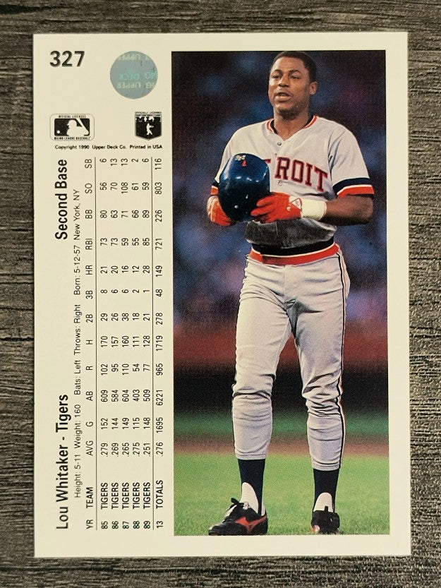 1990 Upper Deck #327 Lou Whitaker