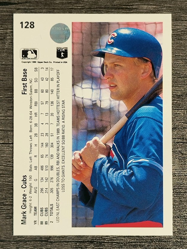 1990 Upper Deck #128 Mark Grace