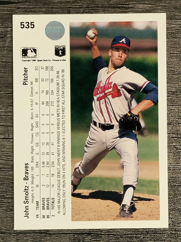 1990 Upper Deck #535 John Smoltz