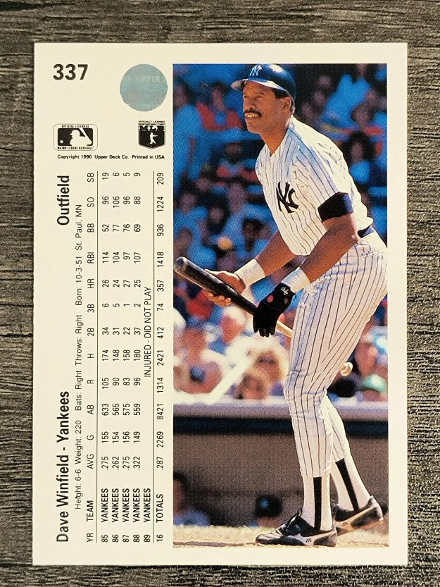 1990 Upper Deck #337 Dave Winfield