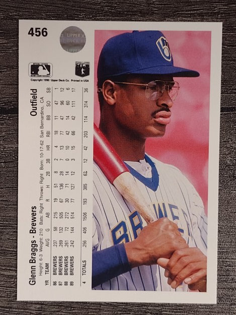 1990 Upper Deck #456 Glenn Braggs