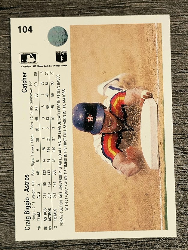 1990 Upper Deck #104 Craig Biggio