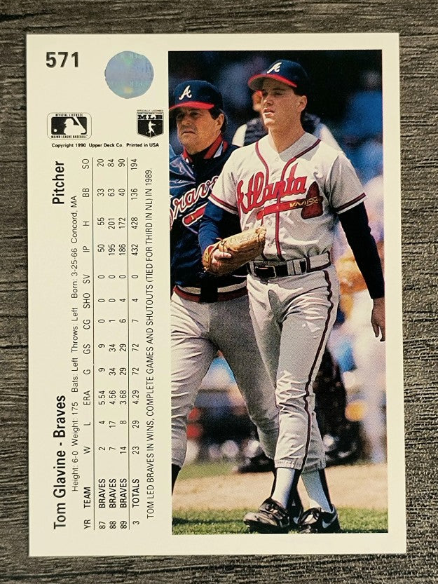 1990 Upper Deck #571 Tom Glavine