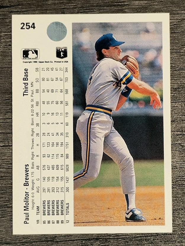 1990 Upper Deck #254 Paul Molitor
