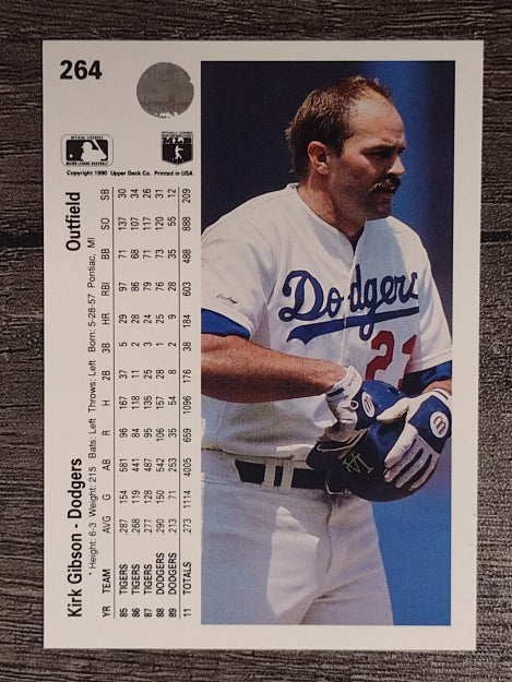 1990 Upper Deck #264 Kirk Gibson