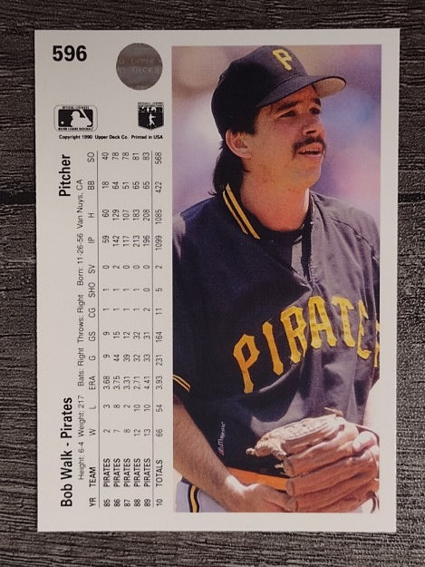 1990 Upper Deck #596 Bob Walk