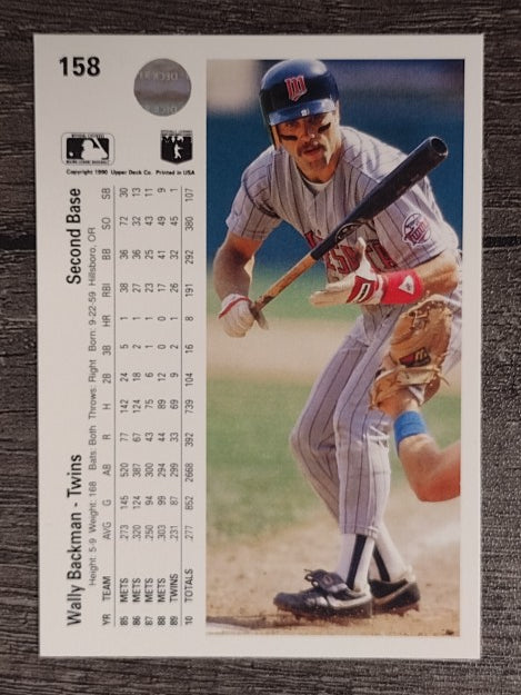 1990 Upper Deck #158 Wally Backman