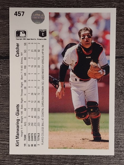 1990 Upper Deck #457 Kirt Manwaring