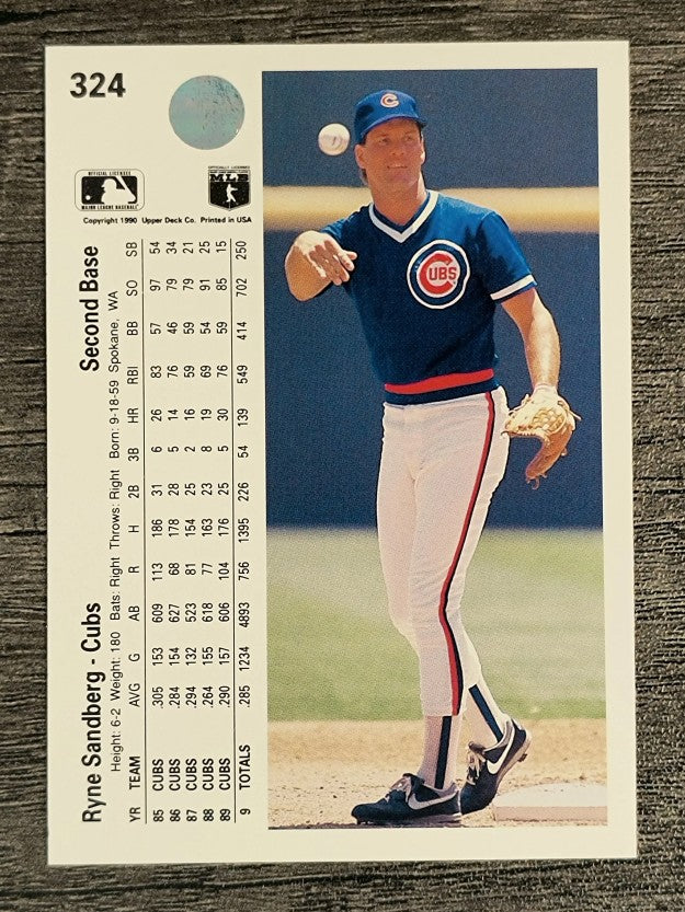 1990 Upper Deck #324 Ryne Sandberg