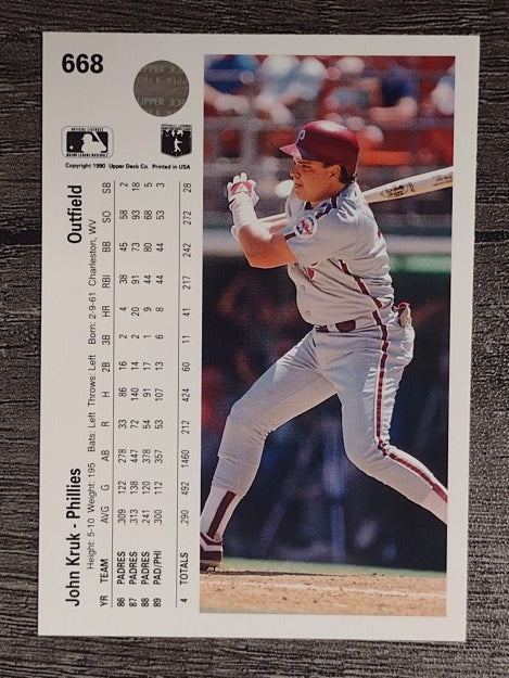 1990 Upper Deck #668 John Kruk