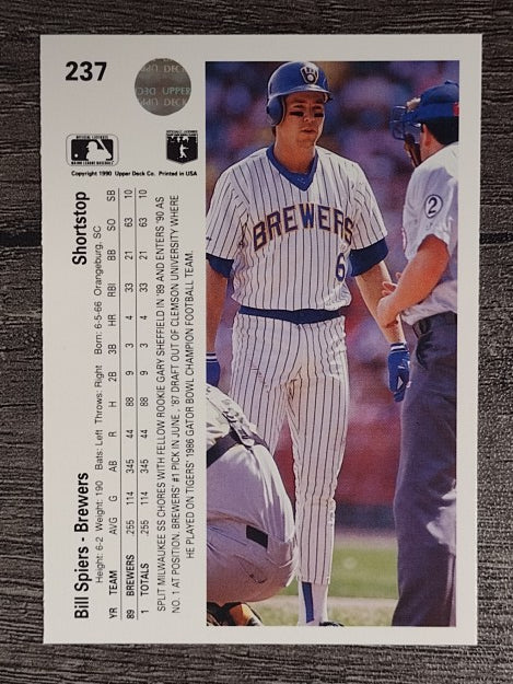 1990 Upper Deck #237 Bill Spiers