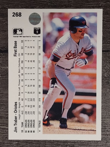 1990 Upper Deck #268 Jim Traber