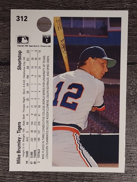 1990 Upper Deck #312 Mike Brumley