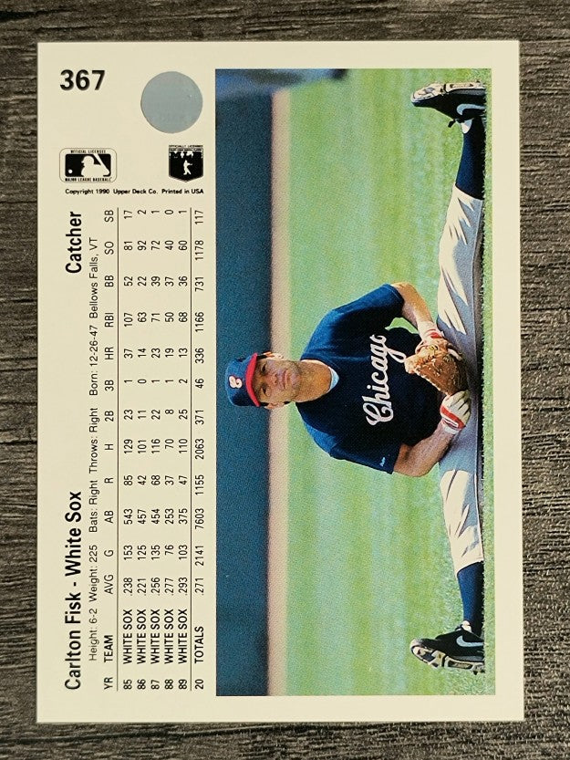1990 Upper Deck #367 Carlton Fisk
