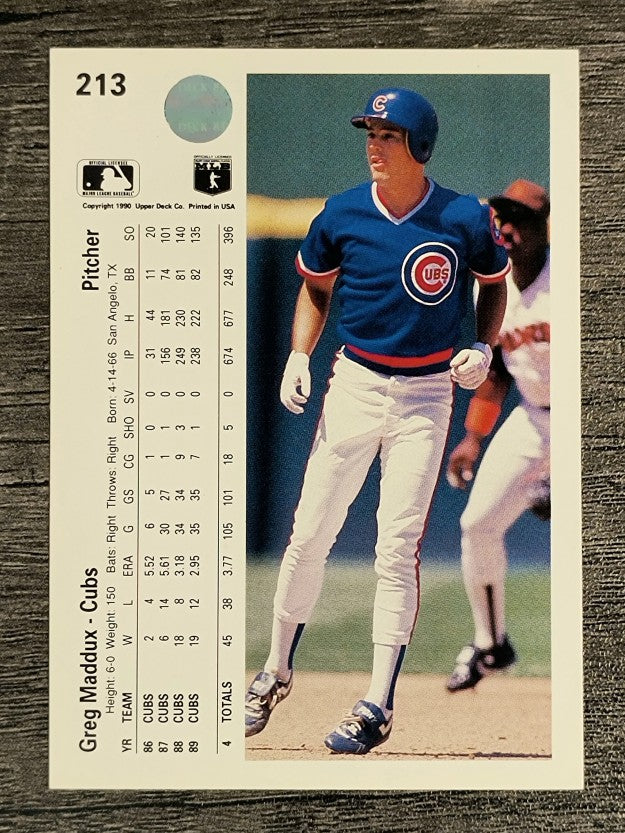 1990 Upper Deck #213 Greg Maddux
