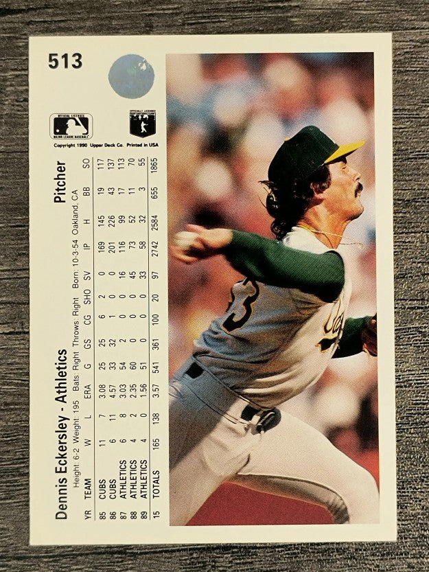 1990 Upper Deck #513 Dennis Eckersley