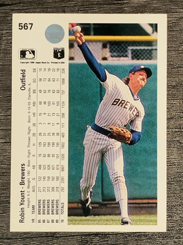 1990 Upper Deck #567 Robin Yount