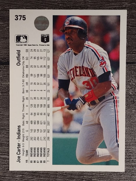 1990 Upper Deck #375 Joe Carter
