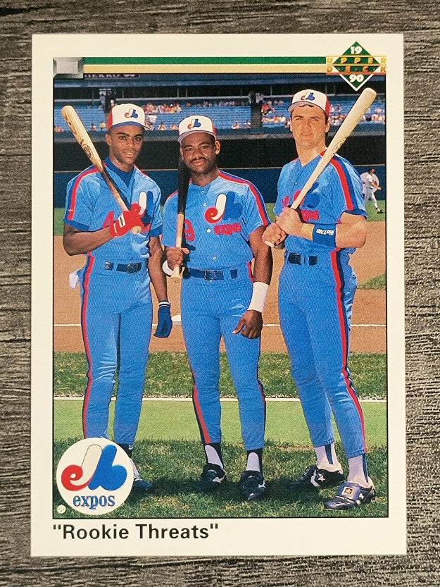 1990 Upper Deck #702 Delino DeShields/Marquis Grissom/Larry Walker