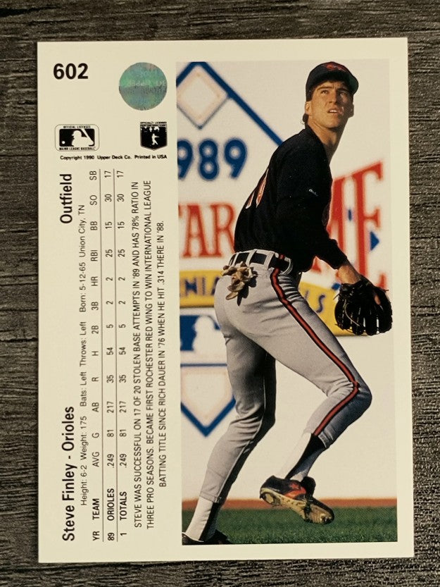1990 Upper Deck #602 Steve Finley