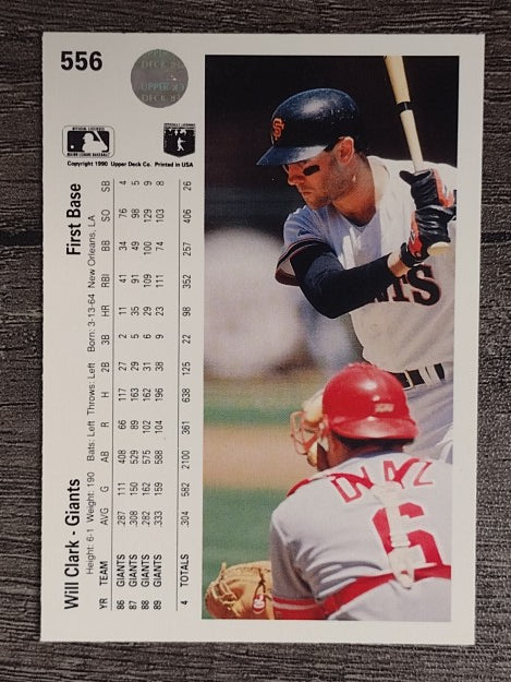 1990 Upper Deck #556 Will Clark
