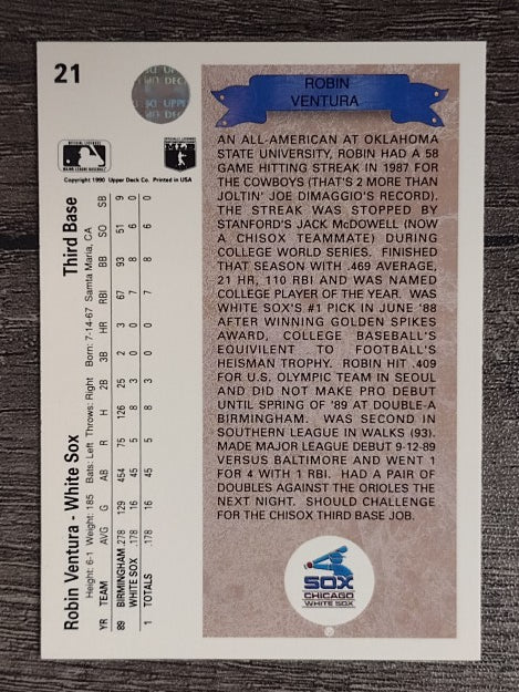 1990 Upper Deck #21 Robin Ventura