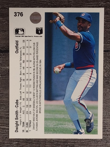 1990 Upper Deck #376 Dwight Smith