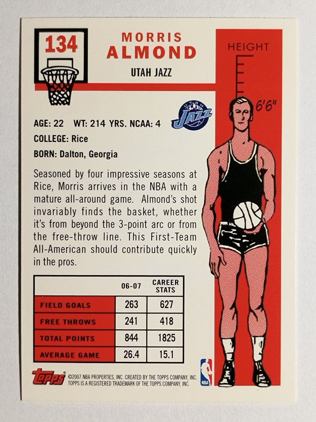 2007-08 Topps 1957-58 Variations #134 Morris Almond